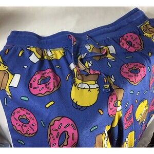 The Simpsons Mens' Small Homer Sprinkles Donuts Sleep Pajama Jogger Pants